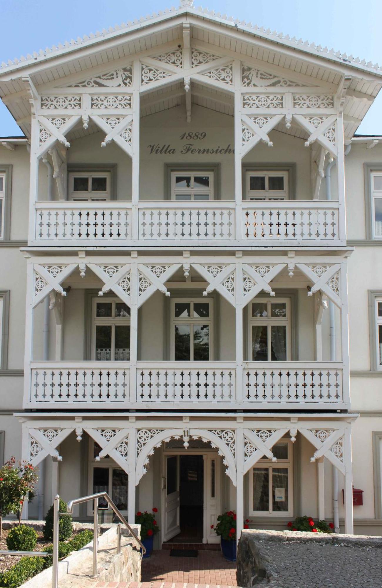 Villa Fernsicht - Wohnung Nr 1 - Mit Meerblick ซาสนิทซ์ ภายนอก รูปภาพ