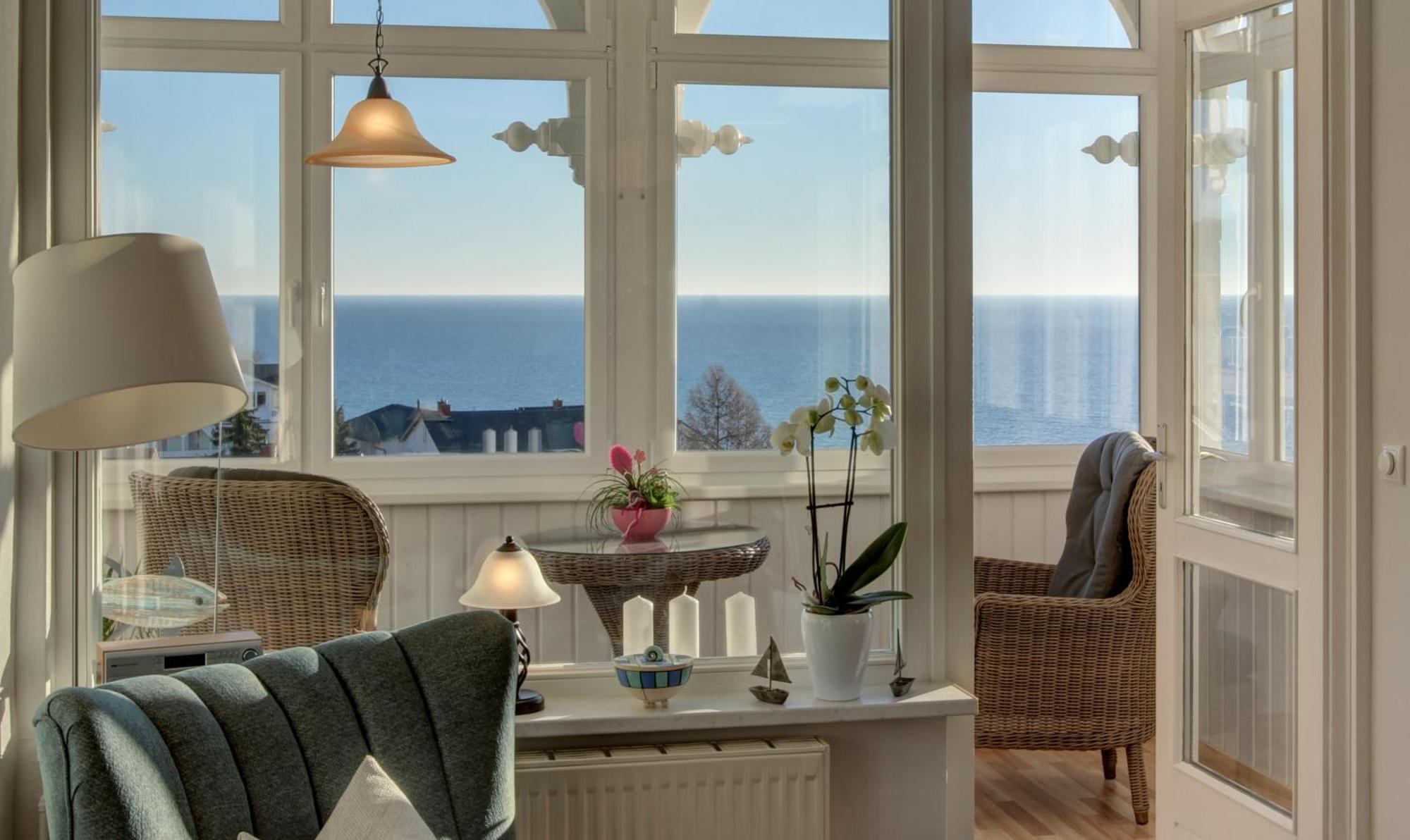 Villa Fernsicht - Wohnung Nr 1 - Mit Meerblick ซาสนิทซ์ ภายนอก รูปภาพ